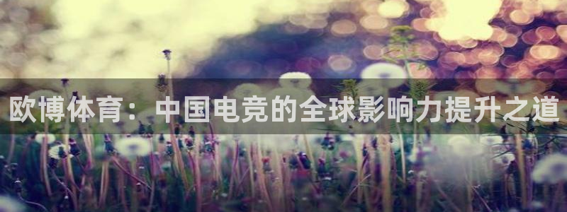 okooo澳客5：欧博体育：中国电竞的全球影响力提升之道