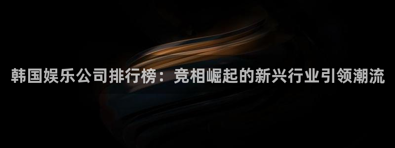 okooo澳客：韩国娱乐公司排行榜：竞相崛起的新兴行业引领潮流